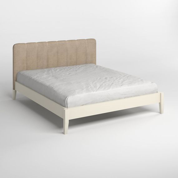Двоспальне дерев&#039;яне ліжко Mebigrand Лондон ДК Айворі (S0505Y30R)/Аляска 23 (Бежевий) Б1 140х200 см (MBG-6608) | Зображення 1