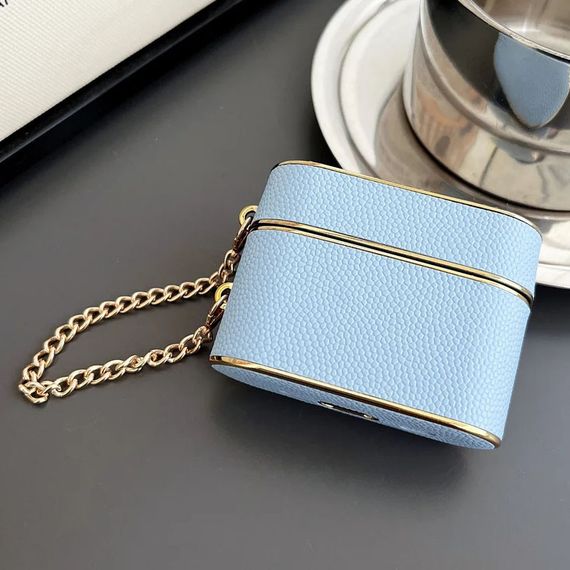 Кожаный футляр Suitcase для наушников AirPods 3 Blue | Зображення 1