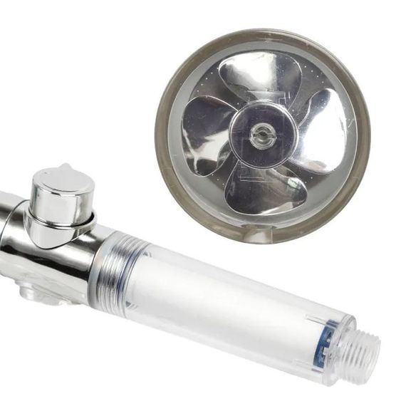 Душова турболейка високого тиску, водозберігаюча насадка для душу з вентилятором з унікальним малюнком води. ZS-494 Колір: срібний | Зображення 6