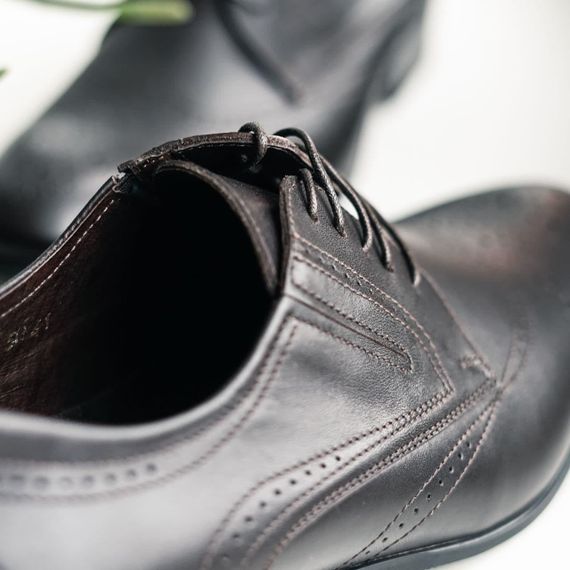 Шкіряні чоловічі туфлі ІКОС 3.1 коричневі 40 размер | Зображення 5