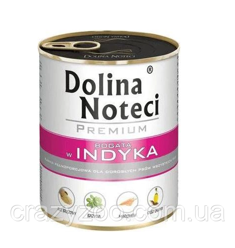 Влажный корм для собак Dolina Noteci Premium с индейкой 800 г DN333-300021
