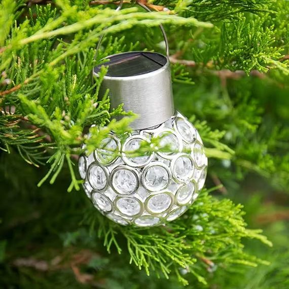 Садовий кристалічний світильник / Вуличний сонячний ліхтар garden light / Світильник із сонячною панеллю | Зображення 5