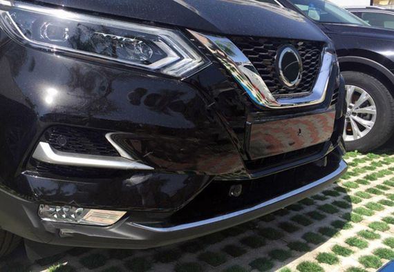 Накладка на передній бампер (2017-2024, нерж) Carmos - Турецька сталь для Nissan Qashqai рр | Зображення 3