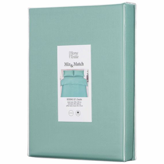 Набір постельного білизни 2,0сп Ardesto Mix&Match, підковдра 200х220см, 100% бавовна, сатин, зелений (ART2022SG) | Зображення 2