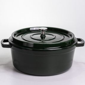 Кокотниця чавунна емальована 6.5 л, малахіт Yiwu HP-FLG-13 green