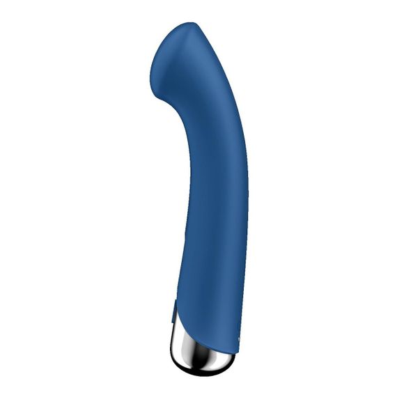 Вибратор с ротацией Satisfyer Spinning G-Spot 1 Blue, плоская площадка для стимуляции точки G Sex Aura | Зображення 2