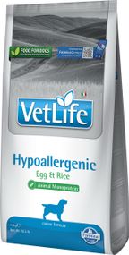 Сухой корм для собак с пищевой аллергией Farmina Vet Life Dog Hypoallergenic Egg, 12 кг