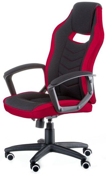 Геймерське крісло Riko black/red, колір чорно-червоне, оббивка-тканина | Зображення 2