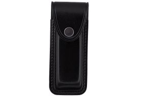 Чохол-В для складного ножа, ліхтарика з кнопкою XXL (шкіра, велюр, чорний) MAS