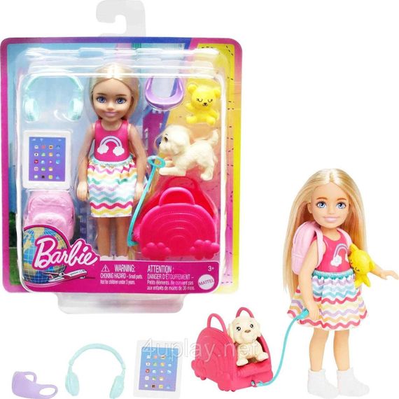 Ігровий набір Лялька Барбі: Челсі та набір для подорожей Barbie Travel Chelsea Doll Оригінал