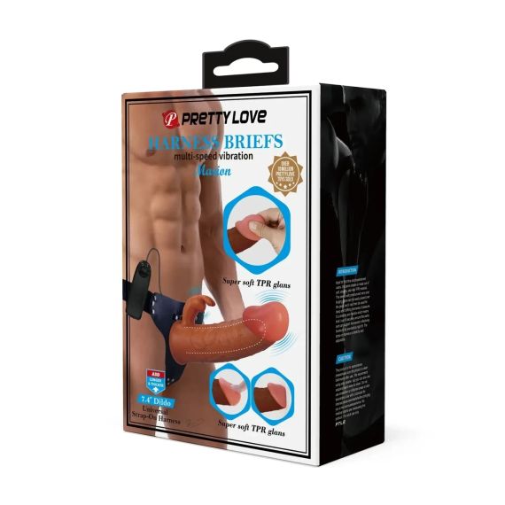 Страпон унісекс з вібростимуляцією Pretty Love - Marion Universal Strap-On Harness, Dildo 7.4'' Sex Aura | Зображення 9