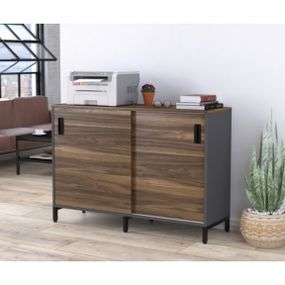 Тумба офисная Loft Design LS-1200-830 антрацит LS-1200-830 антрацит орех