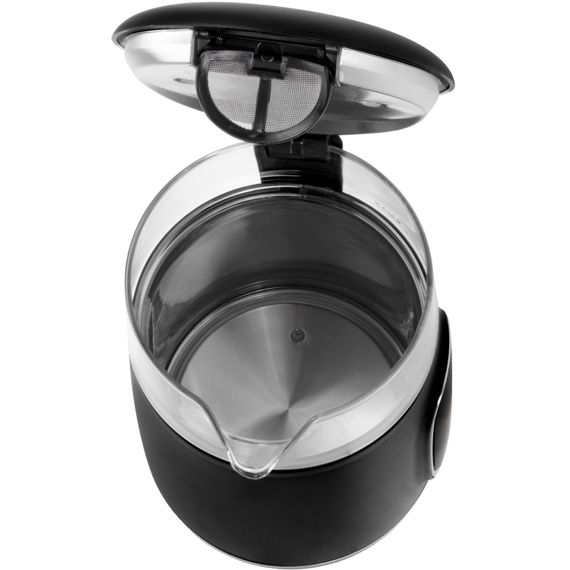 Електрочайник Adler AD 1305 black silver 1850-2200Вт/ 1.7л/ скло/ встановлення температури/ | Зображення 1