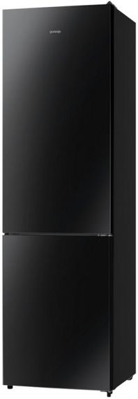 Холодильник Gorenje NRK620EABG4 з нижньою морозильною камерою,  2 двері, 243л, 110л, A++, NoFrost Plus, дисплей, Fresh zone, чорне скло (NRK620EABG4) | Зображення 1