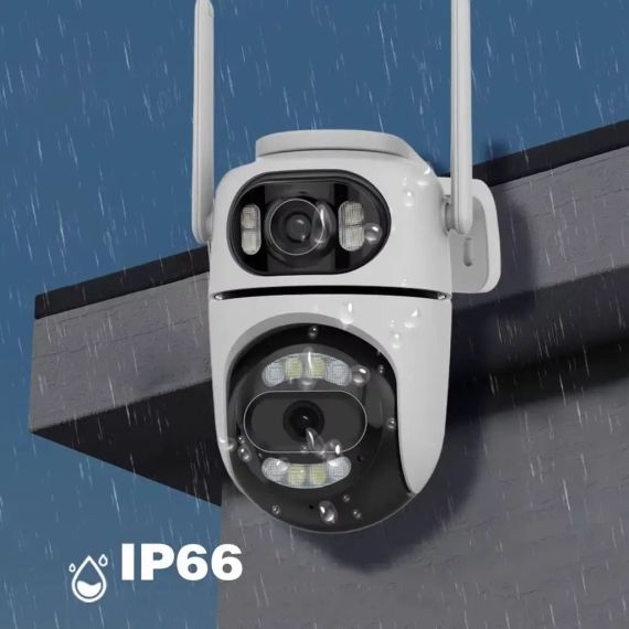 Вулична Wi-Fi камера на 2 об'єктиви, 8MP (від Type-C) Q2/Поворотна камера відеоспостереження/WiFi камера спостереження | Зображення 6