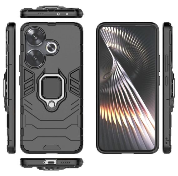 Чохол бампер Primolux Ring Armor для Xiaomi Redmi Turbo 3 / Poco F6 - Black | Зображення 3