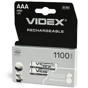 Акумулятор AAA/HR03 1,2V 1100mAh (бл-2шт) Videx