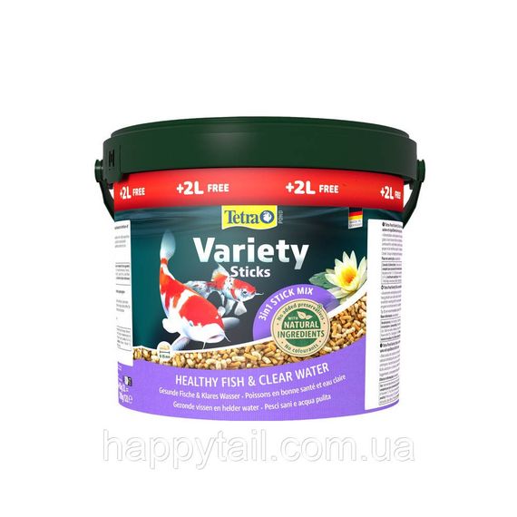 Корм для ставкових риб Tetra Pond Variety Sticks — Асорті в паличках, 10 л + 2 л