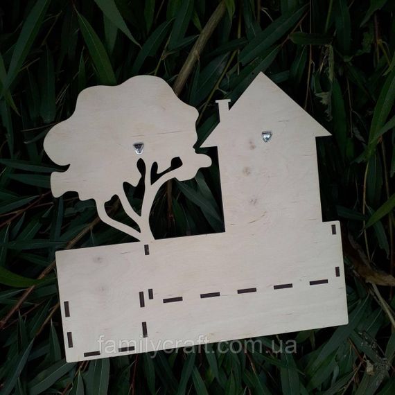 Настенная ключница из дерева Деревянный органайзер для ключей Держатель для хранения Персонализация | Зображення 4