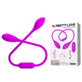 Гнучкий вібростимулятор для пар PRETTY LOVE Dream Lover's Whip, фіолетовий, 65.5 х 3.2 см Sex Aura