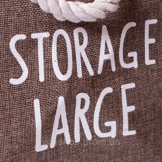 Кошик для білизни 40×33×36 (см) м'який 47 (л) Коричневий HP-41-1 | Зображення 1