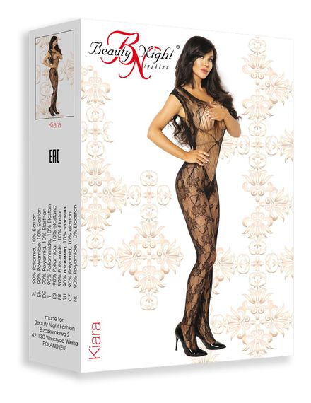 Бодістокінг Beauty Night BODYSTOCKING KIARA Чорний S/M/L | Зображення 5