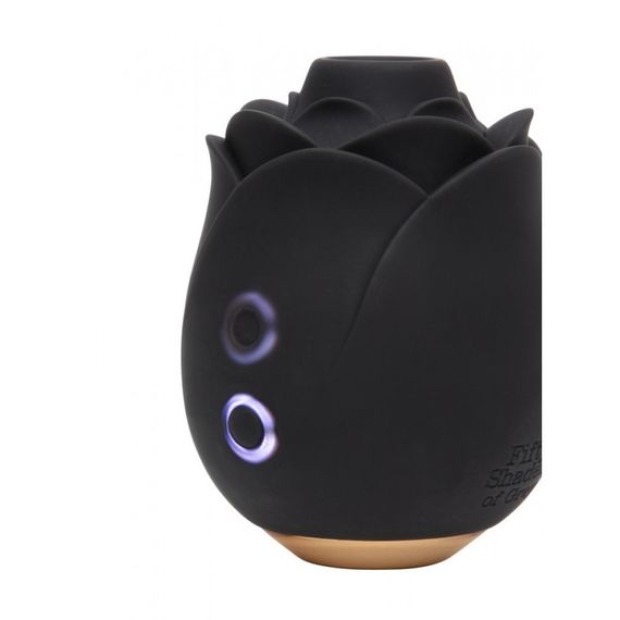 Клиторальный стимулятор в форме розы Fifty Shades of Grey Rose Clitoral Suction черного цвета Sex Aura | Зображення 2