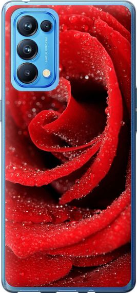 Чехол на Oppo Reno5 Pro Красная роза "529u-2239-17620"