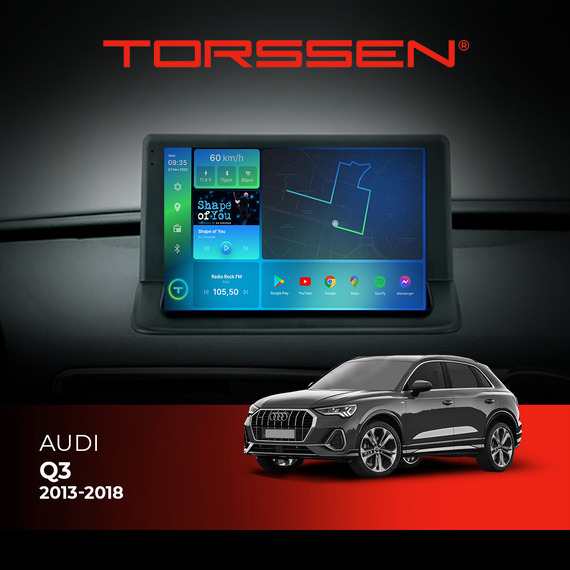 Штатна магнітола Torssen 2K Audi Q3 13-18 F96128 4G Carplay DSP