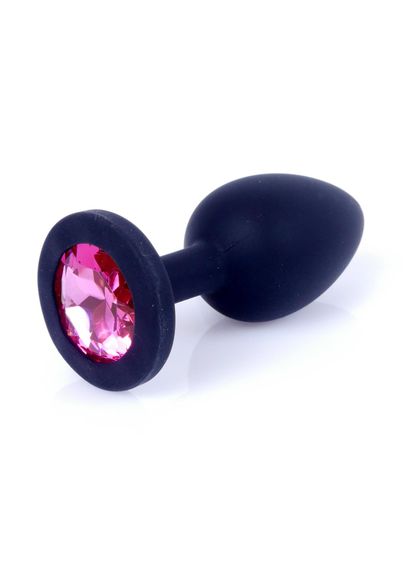 Анальна пробка Jawellery Black Silikon PLUG SmallPink Diamond | Зображення 4