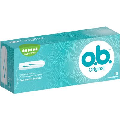 Тампоны o.b. Original Super Plus 16 шт. (3574660089356) | Зображення 1