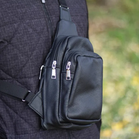 Сумка мішок через плече чоловіча, Сумка крос-боді гладка Чоловіча крос-боді сasual YF-66