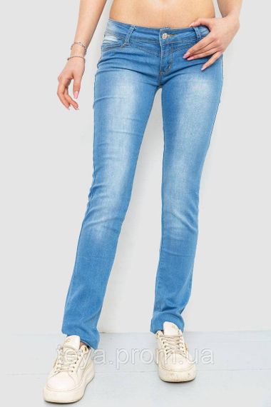 Комфортні жіночі джинси з потертостями сезон весна-літо колір блакитний розмір 27 FG_00780