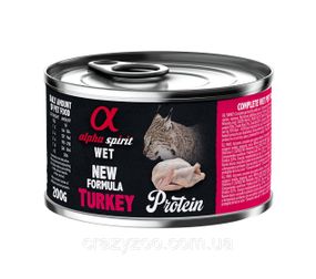 Влажный корм для котов Alpha Spirit Turkey Adult Cat с индейкой 200 г as311247