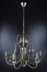 Люстра свічка 26020 Бронза 55-95х58х58 см.