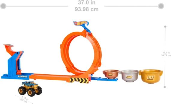 Трек Hot Wheels Monster Trucks Бігфут 50-летие Петля Прыжок за трофеем | Зображення 2