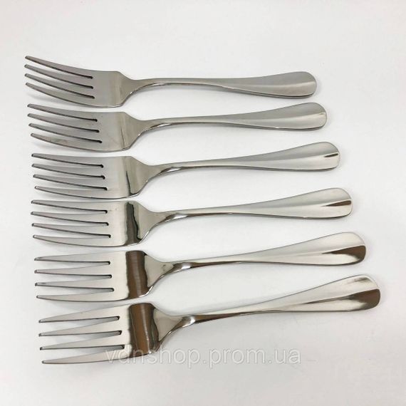 Набор десертных вилок Con Brio CB-3709 18 см 6 шт MF-50 | Зображення 6