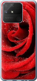 Чехол на Realme Narzo 50A Красная роза "529u-2514-17620"