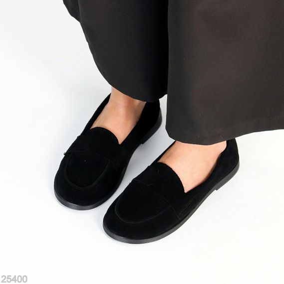 Удобные черные туфли лоферы натуральная замша в ассортименте | Зображення 6