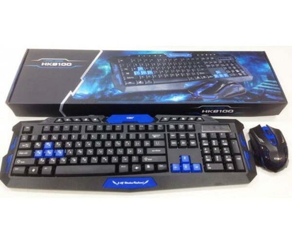 Игровая клавиатура + мышь беспроводная UKC HK8100 Черный (HK8100_558) | Зображення 7