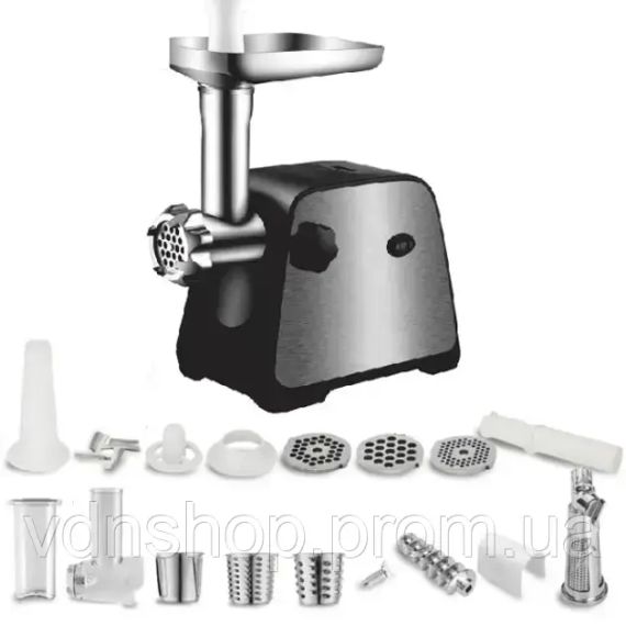 Мясорубка электрическая Domotec MS-2027 3в1 4500W с соковыжималкой, терками и шинковками