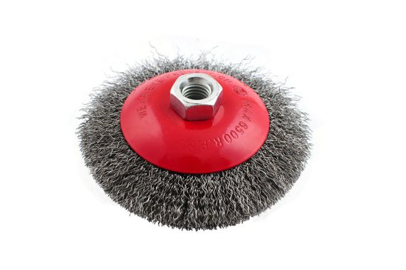 Щетка конусная Intertool - 100 мм рифленая (BT-5100)