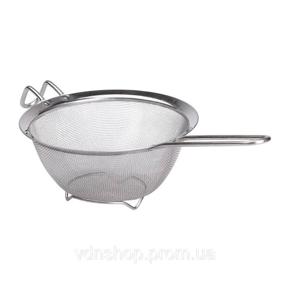 Дуршлаг-сито с ручкой 18 см мелкоячеистая сетка из нержавеющей стали HP-19-1-18CM | Зображення 1