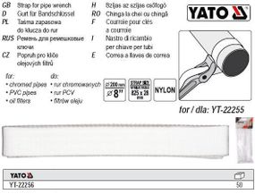 Ремень сменный YATO Польша реминь нейлон для ключа труб YT-22255 YT-22256