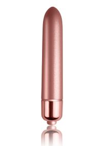Вибропуля Rocks Off RO-90mm Touch of Velvet Rose Blush матовая, 10 режимов работы, на батарейке