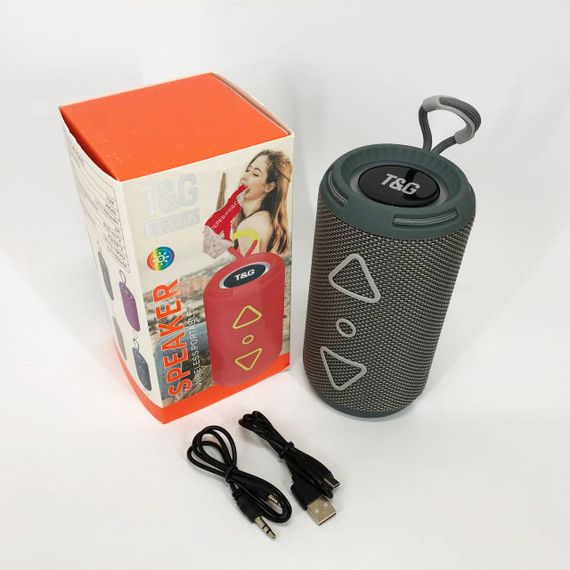 Bluetooth колонка портативна TG656 FM-радіо. WU-659 Колір: сірий | Зображення 4