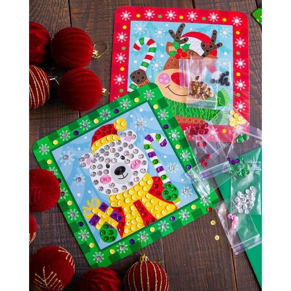 Дитячий набір для творчості "Новорічні листівки з паєтками" 10100694 | Зображення 2