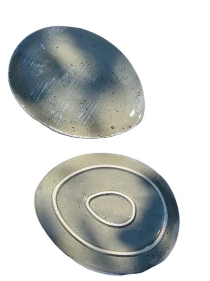 Тарелка овальная Декор Керамика French Grey FG-2622 22х26 см серая