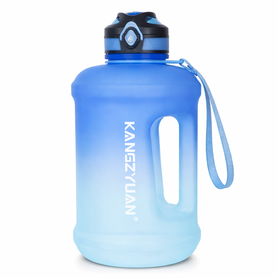 Спортивная бутылка для воды KANGZYUAN 2500 мл (2,5л) Голубой градиент (BPA Free) Tritan | Зображення 1