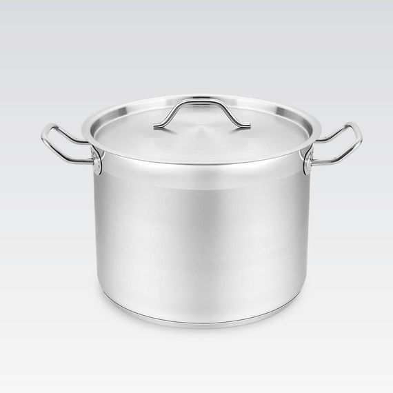 Каструля Maestro MR-3518-30, 15 л, 30 см, з нержавіючої сталі з кришкою, для всіх типів плит